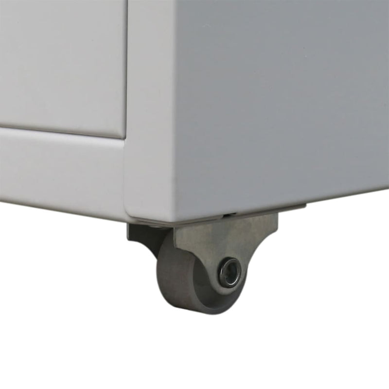Schedario da Ufficio con 5 Cassetti e Ruote - Grigio Acciaio - immagine 4 | SolPatio - Image 4 of 5