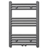 vidaXL Radiatore Portasciugamani ad Acqua in Acciaio Grigio 500 x 764 mm - Image 1 of 7