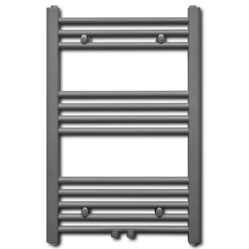 vidaXL Radiatore Portasciugamani ad Acqua in Acciaio Grigio 500 x 764 mm - Image 1 of 7