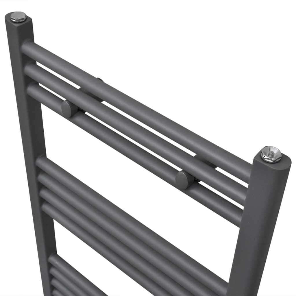 vidaXL Radiatore Portasciugamani ad Acqua in Acciaio Grigio 500 x 764 mm - Image 2 of 7