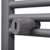 vidaXL Radiatore Portasciugamani ad Acqua in Acciaio Grigio 500 x 764 mm - Image 4 of 7