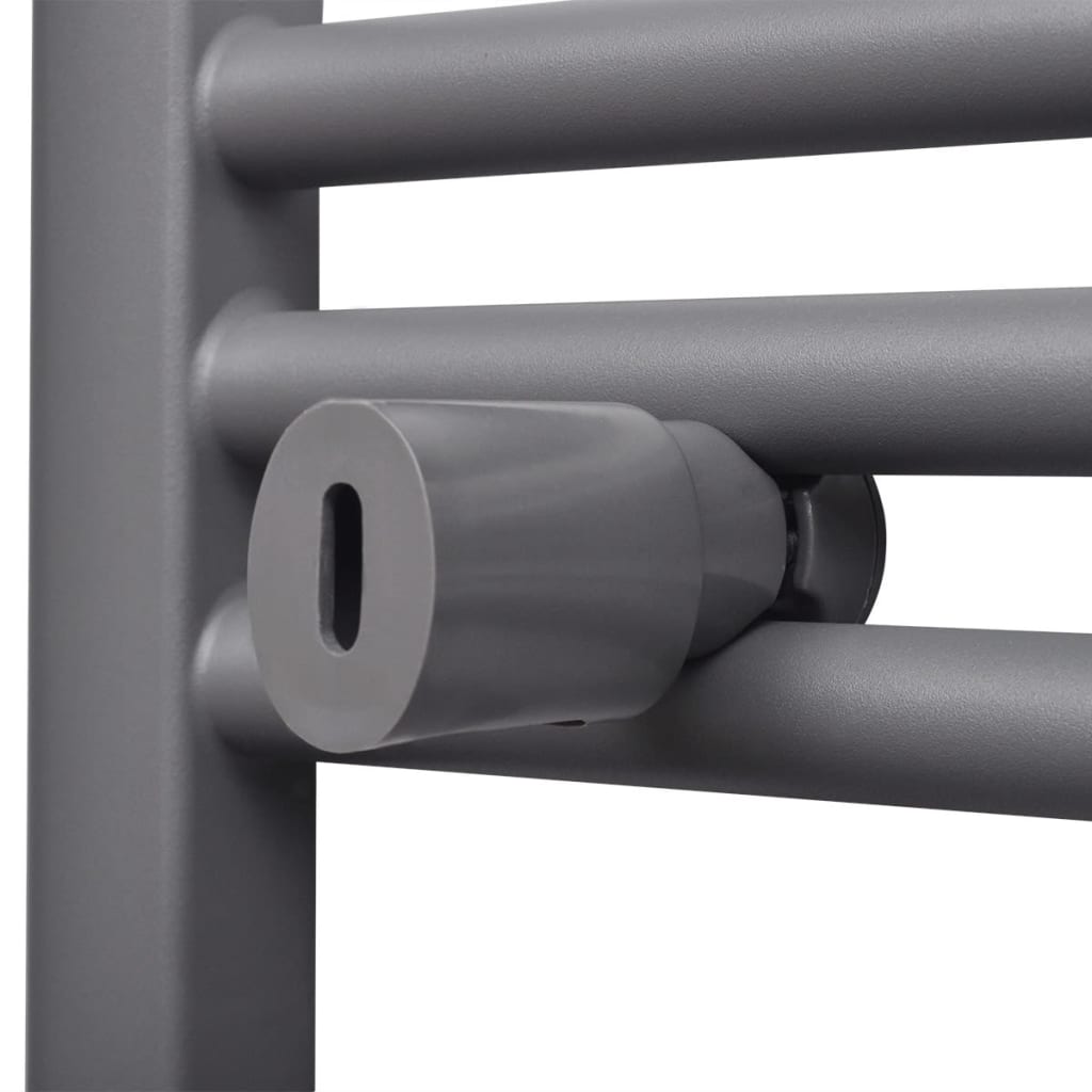 vidaXL Radiatore Portasciugamani ad Acqua in Acciaio Grigio 500 x 764 mm - Image 4 of 7
