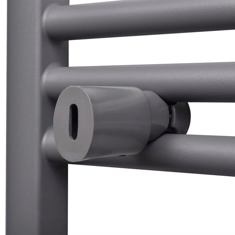 vidaXL Radiatore Portasciugamani ad Acqua in Acciaio Grigio 500 x 764 mm - Image 4 of 7