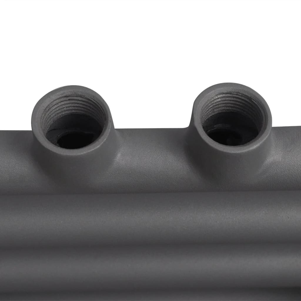 vidaXL Radiatore Portasciugamani ad Acqua in Acciaio Grigio 500 x 764 mm - Image 5 of 7