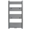 vidaXL Radiatore Centrale Portasciugamano Dritto Grigio 600 x 1160 mm - Image 1 of 7