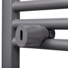 vidaXL Radiatore Centrale Portasciugamano Dritto Grigio 600 x 1160 mm - Image 4 of 7