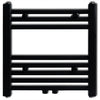 vidaXL Radiatore Portasciugamano in Acciaio 480 x 480 mm Nero - Image 1 of 7