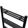 vidaXL Radiatore Portasciugamano in Acciaio 480 x 480 mm Nero - Image 2 of 7