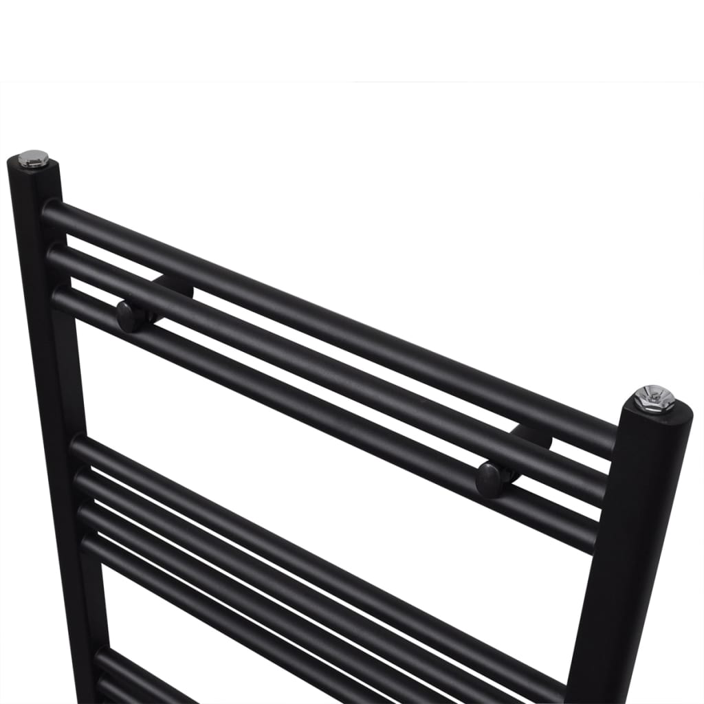 vidaXL Radiatore Portasciugamano in Acciaio 480 x 480 mm Nero - Image 2 of 7