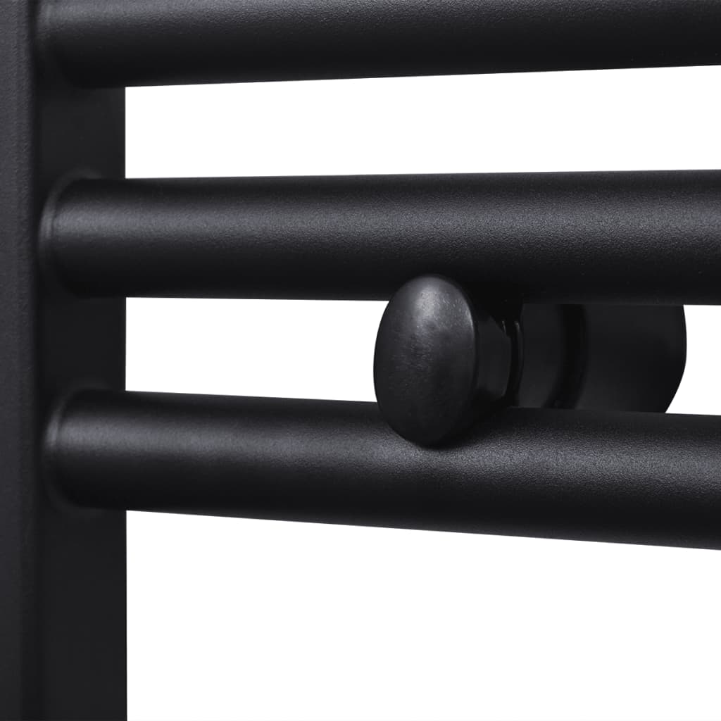 vidaXL Radiatore Portasciugamano in Acciaio 480 x 480 mm Nero - Image 3 of 7