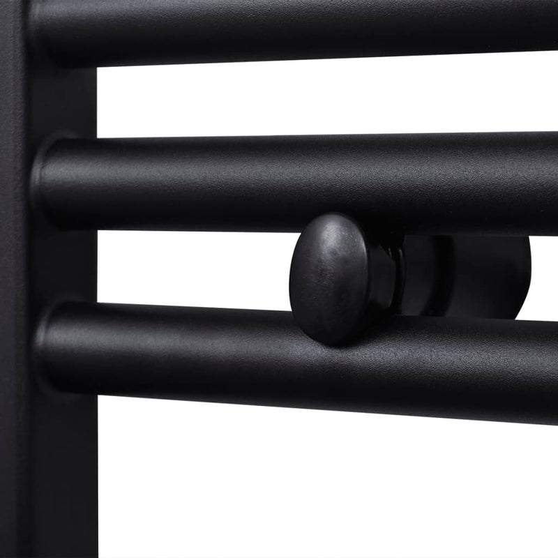 vidaXL Radiatore Portasciugamano in Acciaio 480 x 480 mm Nero - Image 3 of 7