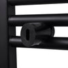 vidaXL Radiatore Portasciugamano in Acciaio 480 x 480 mm Nero - Image 4 of 7