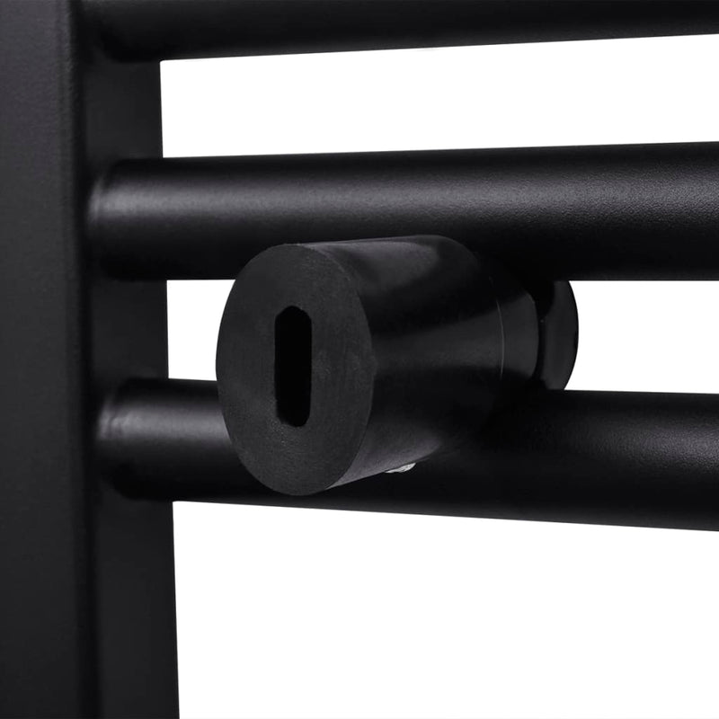 vidaXL Radiatore Portasciugamano in Acciaio 480 x 480 mm Nero - Image 4 of 7