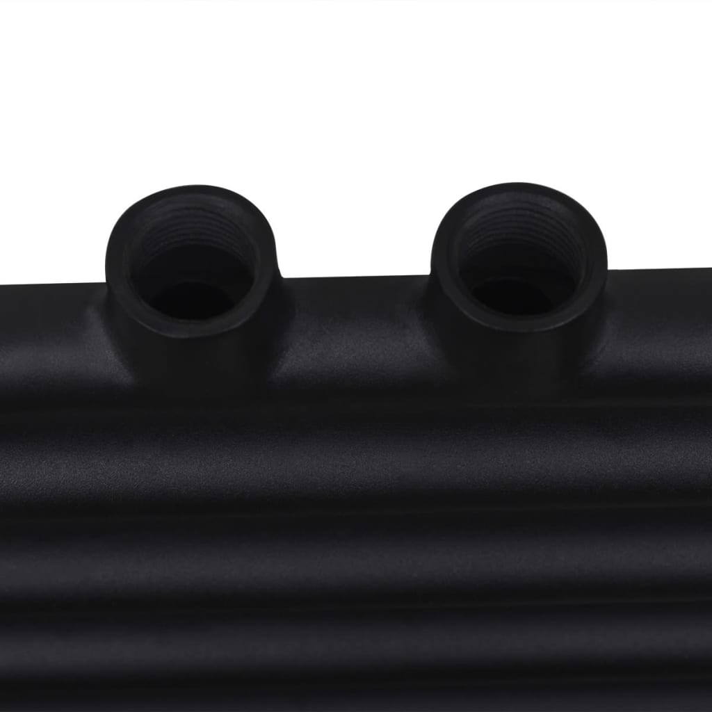 vidaXL Radiatore Portasciugamano in Acciaio 480 x 480 mm Nero - Image 5 of 7