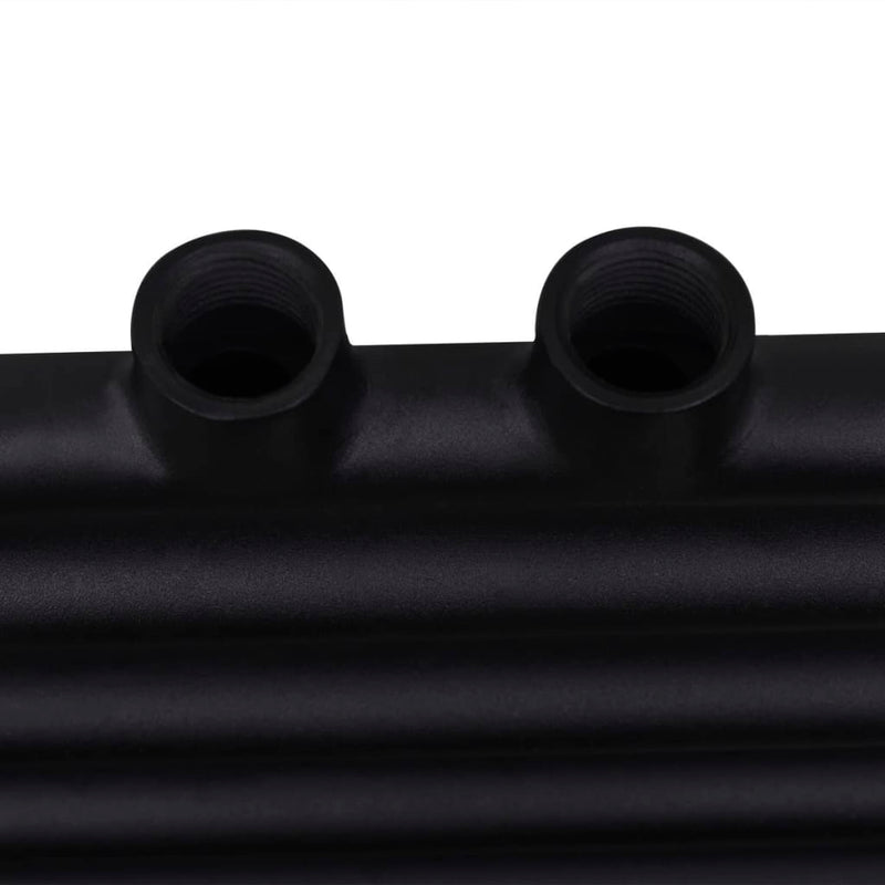 vidaXL Radiatore Portasciugamano in Acciaio 480 x 480 mm Nero - Image 5 of 7