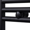 vidaXL Radiatore Centrale Portasciugamano Dritto Nero 600 x 1160 mm - Image 3 of 7