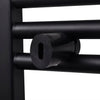 vidaXL Radiatore Centrale Portasciugamano Dritto Nero 600 x 1160 mm - Image 4 of 7