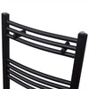 vidaXL Radiatore Centrale Portasciugamano Curvo Nero 500 x 1160 mm - Image 2 of 7