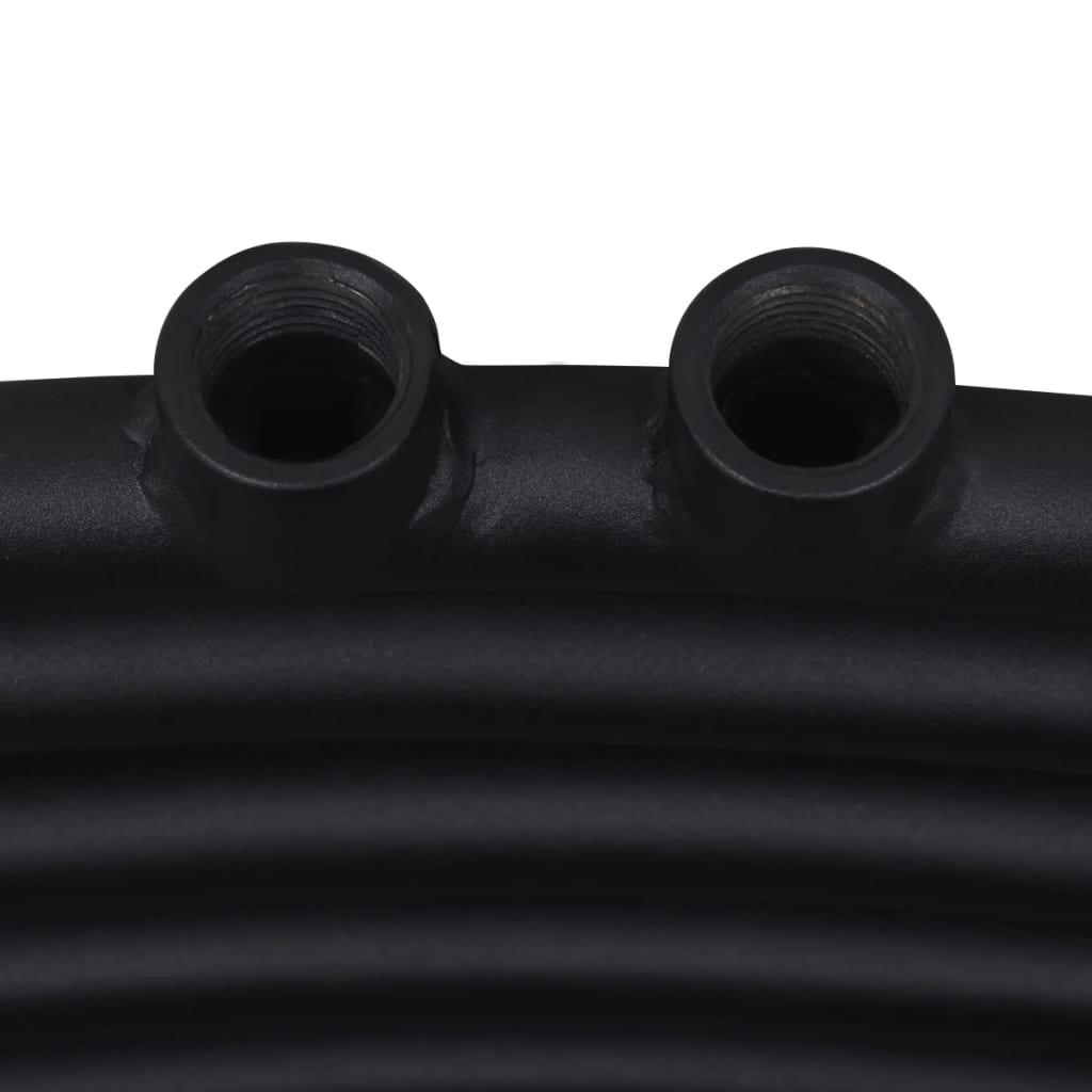 vidaXL Radiatore Centrale Portasciugamano Curvo Nero 500 x 1160 mm - Image 5 of 7