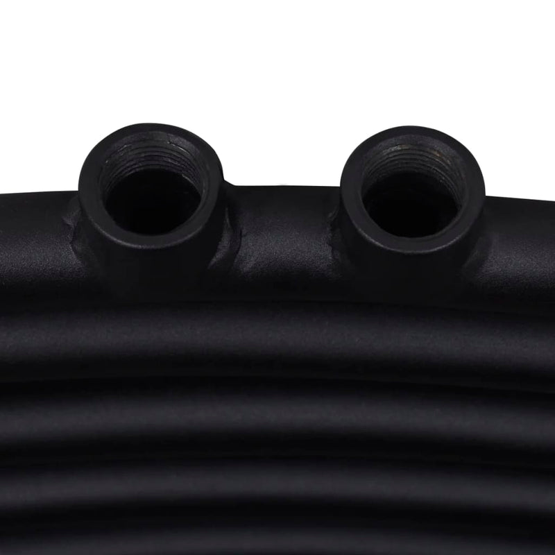 vidaXL Radiatore Centrale Portasciugamano Curvo Nero 500 x 1160 mm - Image 5 of 7