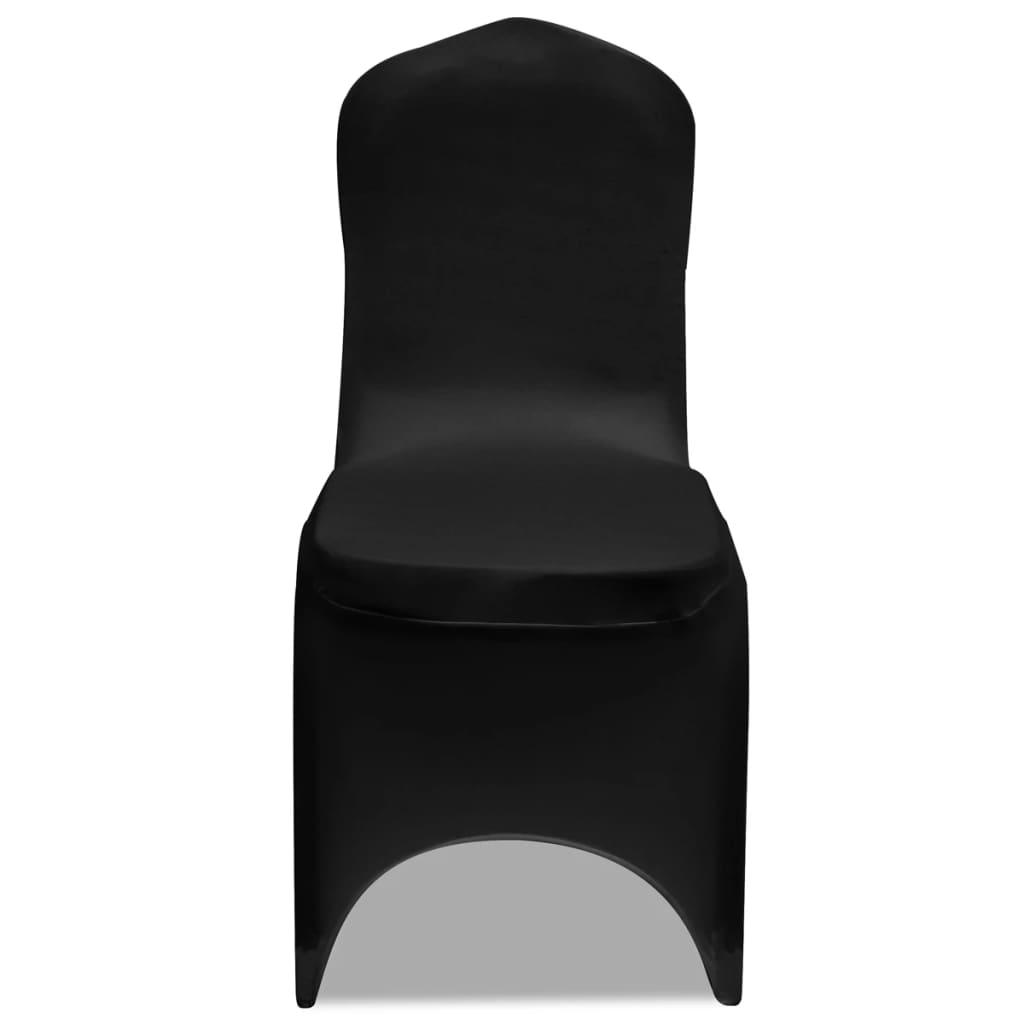 vidaXL Fodere Elastiche per Sedie 4 pz Nere - Image 2 of 6