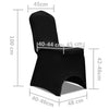 vidaXL Fodere Elastiche per Sedie 4 pz Nere - Image 6 of 6