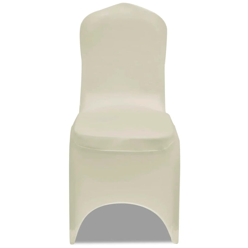 vidaXL Fodere Elastiche 4 pz per Sedie Crema - Image 2 of 6