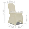 vidaXL Fodere Elastiche 4 pz per Sedie Crema - Image 6 of 6