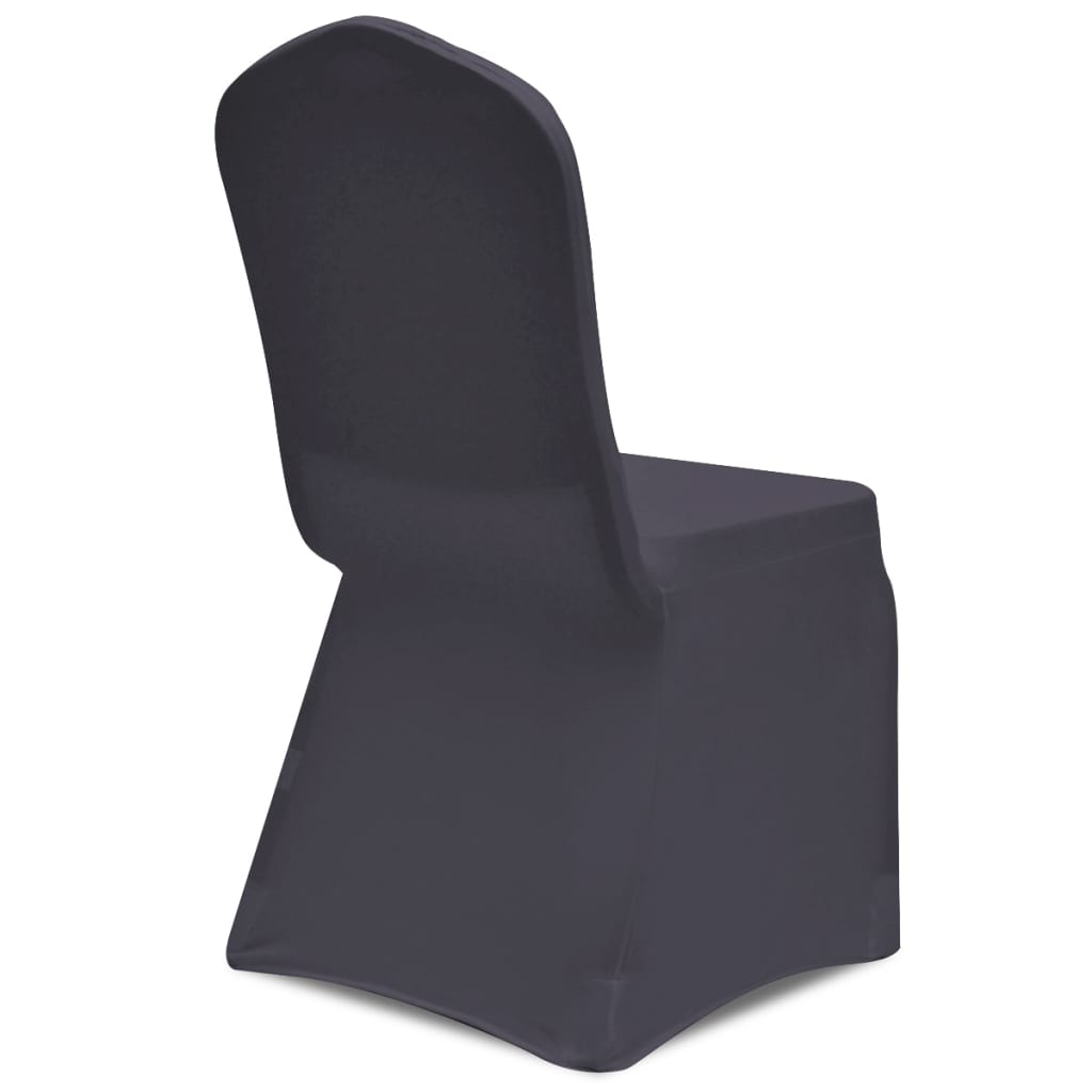 vidaXL Fodera Elastica per Sedie 4 pz Antracite - Image 3 of 6