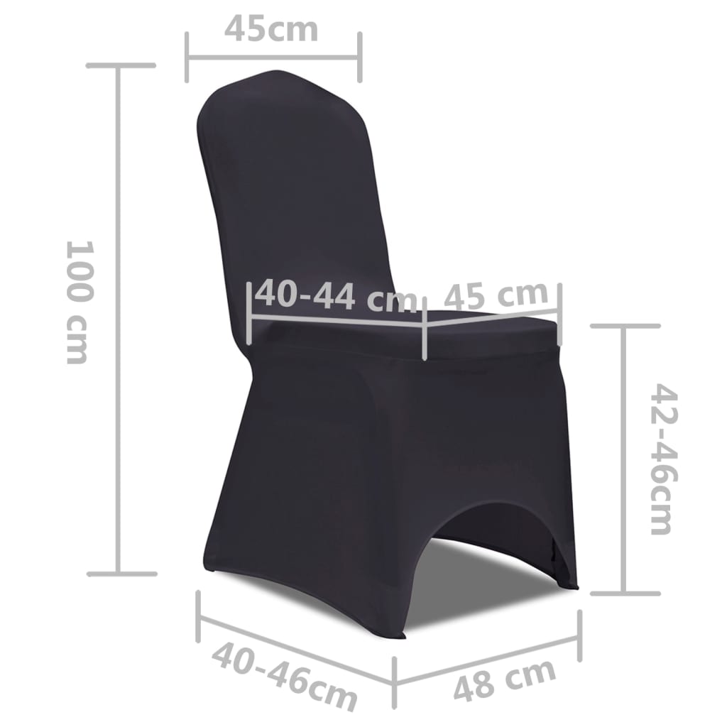 vidaXL Fodera Elastica per Sedie 4 pz Antracite - Image 6 of 6