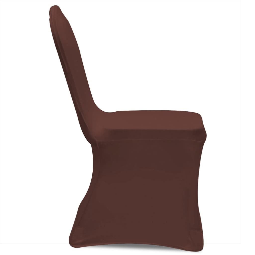 vidaXL Fodera Elastica per Sedie 4 pz. Marrone - Image 2 of 5