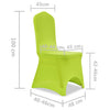 vidaXL Fodera Elastica per Sedie 4 pz Verde - Image 6 of 6