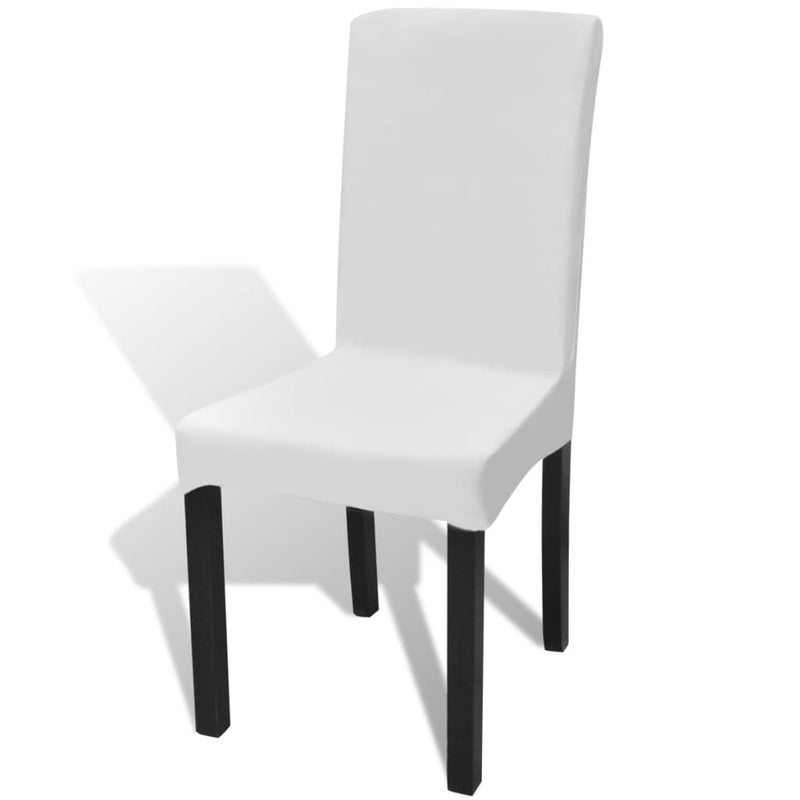 vidaXL Fodera Elastica per Sedie 4 pz Bianco - Image 1 of 3