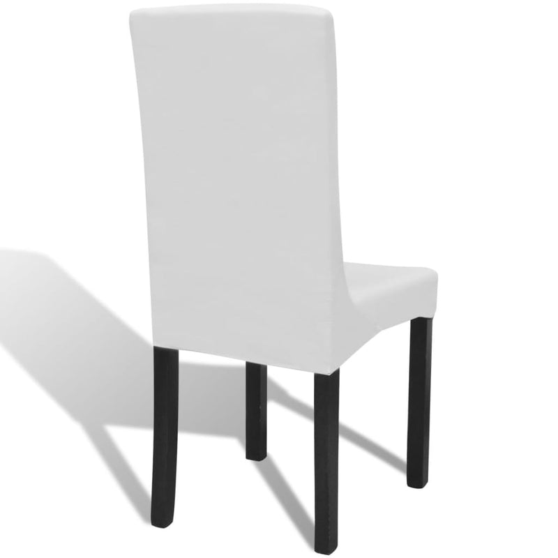 vidaXL Fodera Elastica per Sedie 4 pz Bianco - Image 3 of 3