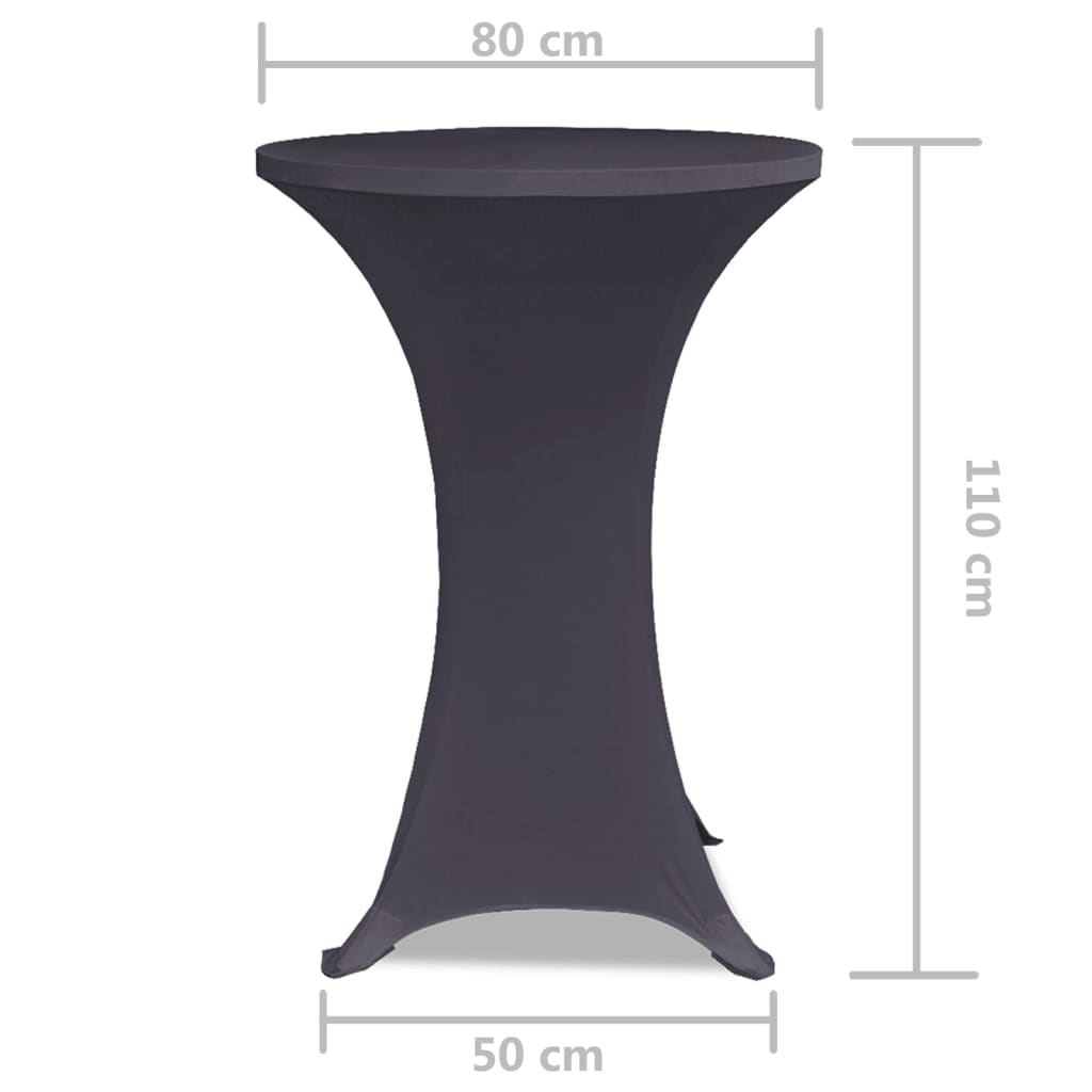 vidaXL Copertura Elastica per Tavolo 80 cm Antracite - Image 4 of 4