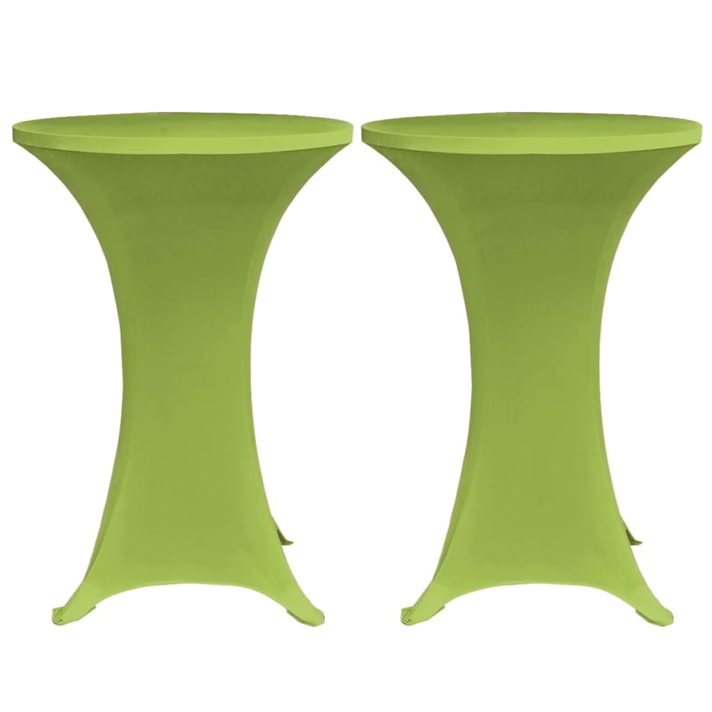 vidaXL Copertura Elastica per Tavolo 2 pezzi 80 cm Verde - Image 2 of 4
