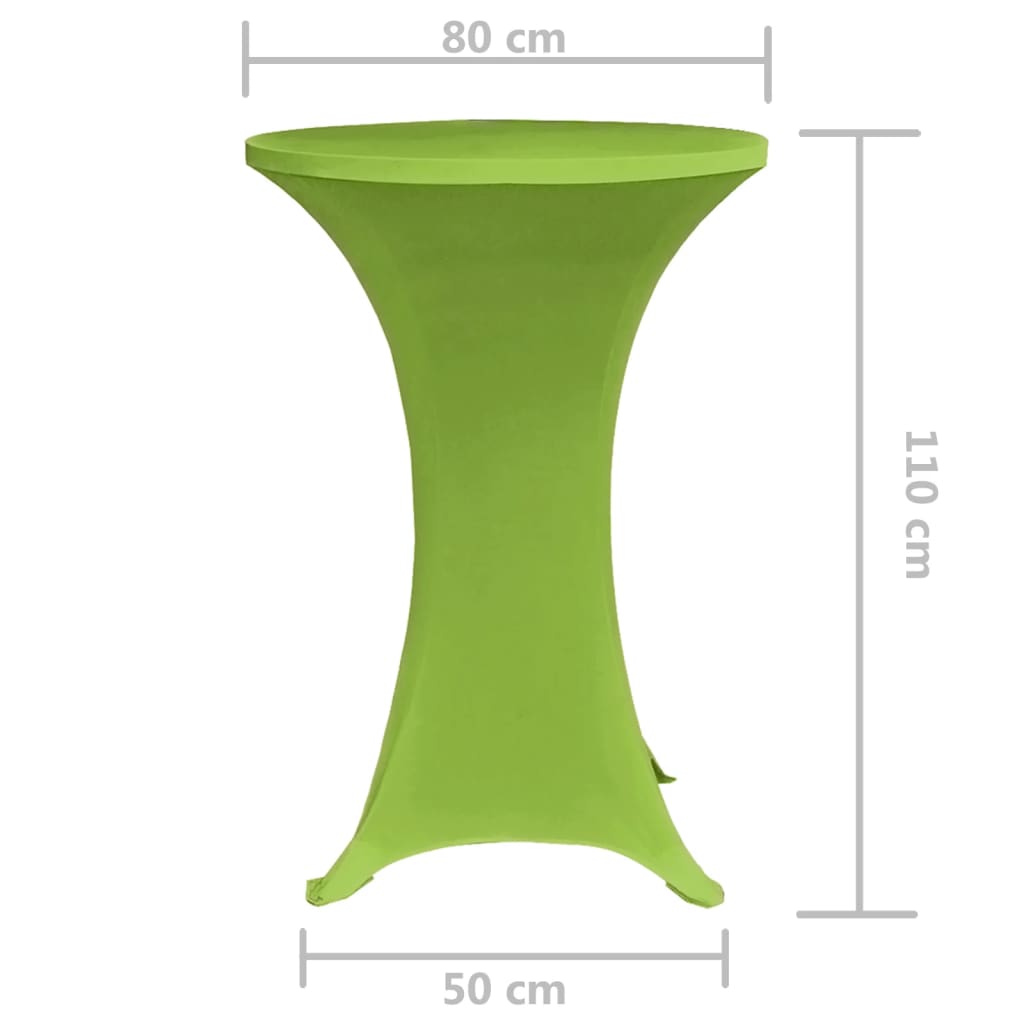 vidaXL Copertura Elastica per Tavolo 2 pezzi 80 cm Verde - Image 4 of 4