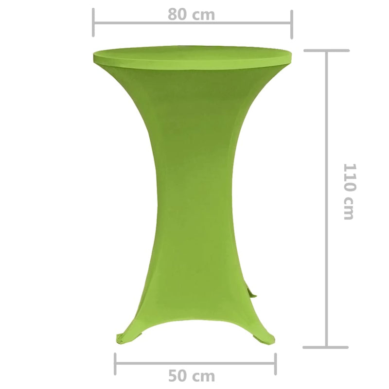 vidaXL Copertura Elastica per Tavolo 2 pezzi 80 cm Verde - Image 4 of 4