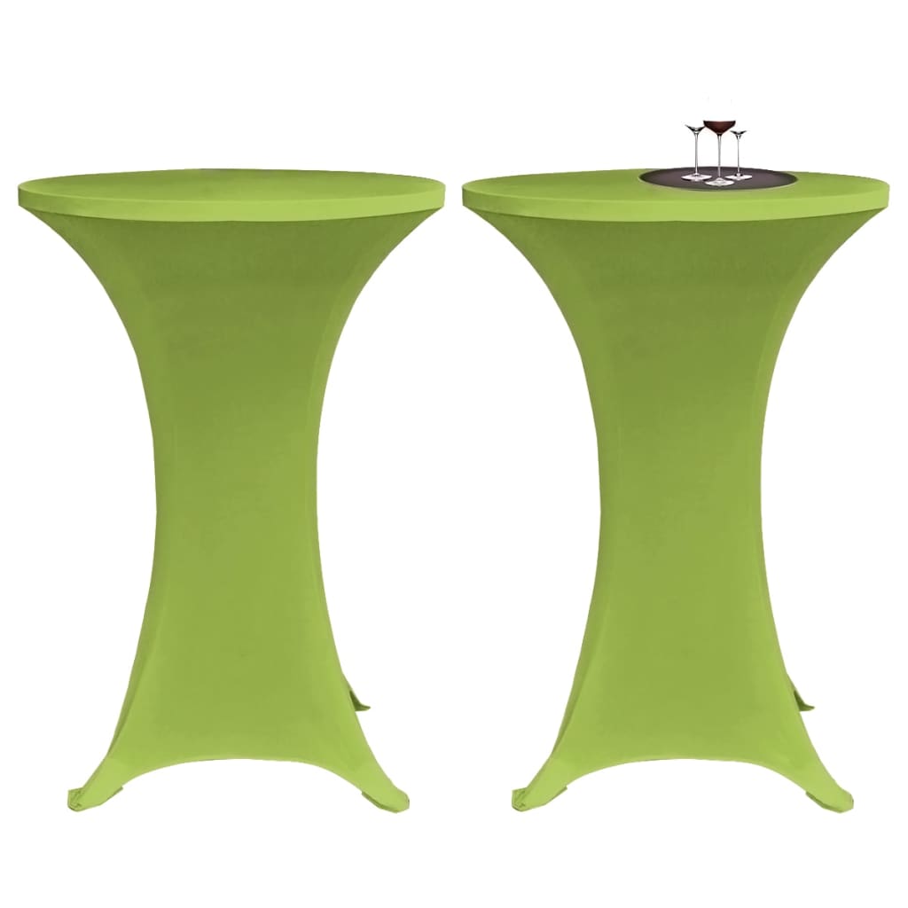 vidaXL Copertura Elastica per Tavolo 2 pezzi 80 cm Verde - Image 1 of 4