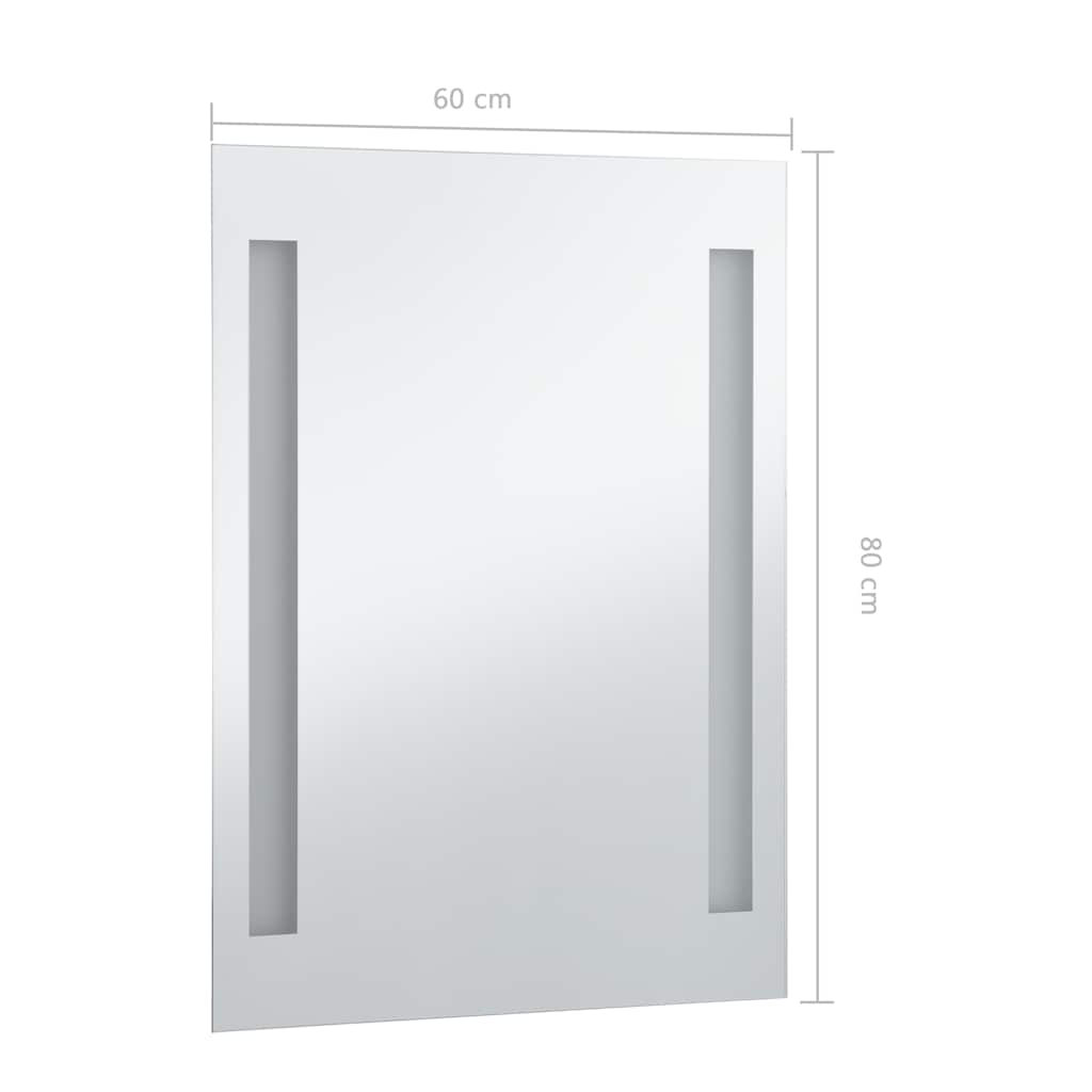 vidaXL Specchio da Parete a LED per Bagno 60x80 cm - Image 7 of 7