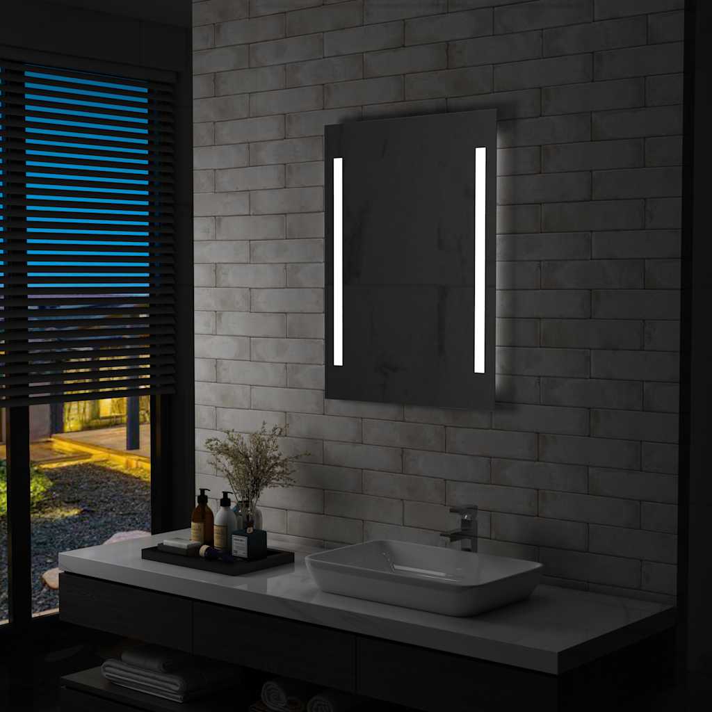 vidaXL Specchio da Parete a LED per Bagno 60x80 cm - Image 1 of 7