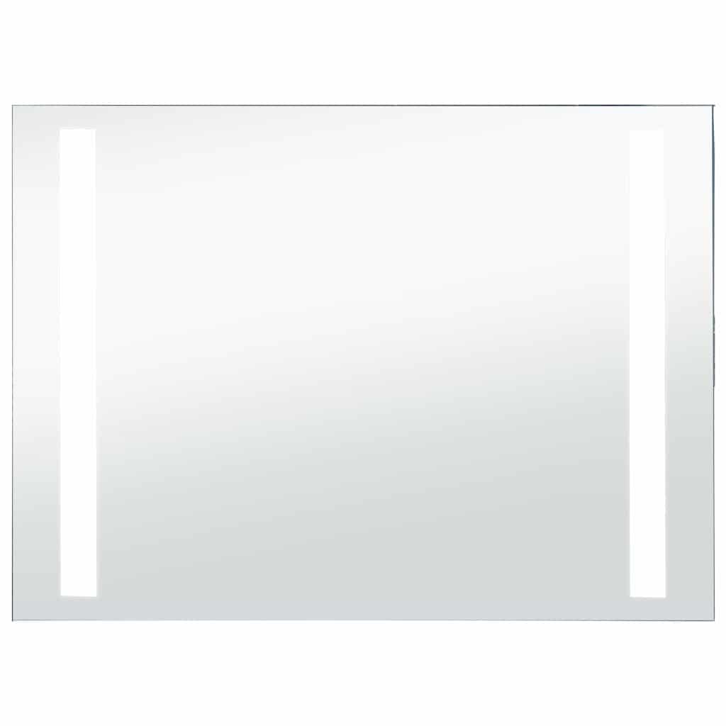 vidaXL Specchio da Parete a LED in Vetro e Alluminio 100x60 cm Argento - Image 3 of 13