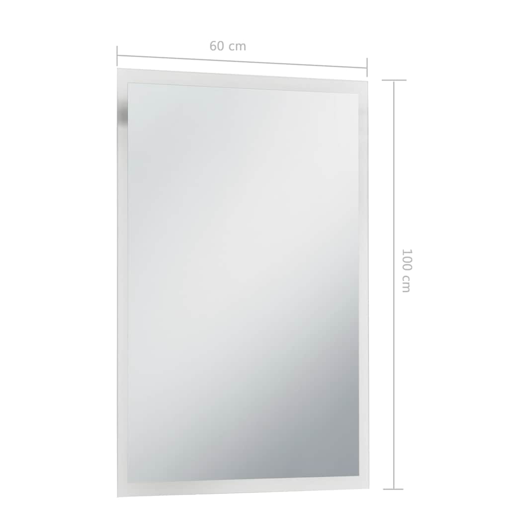 vidaXL Specchio da Parete a LED per Bagno 60x100 cm - Image 6 of 6