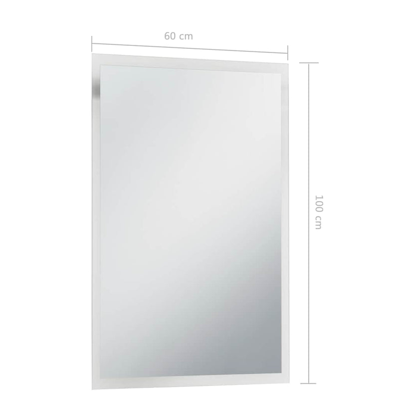 vidaXL Specchio da Parete a LED per Bagno 60x100 cm - Image 6 of 6