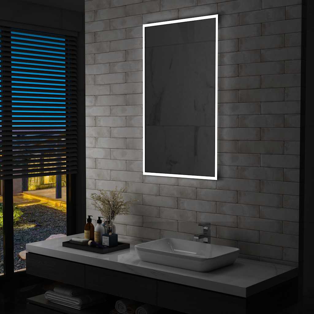 vidaXL Specchio da Parete a LED per Bagno 60x100 cm - Image 1 of 6