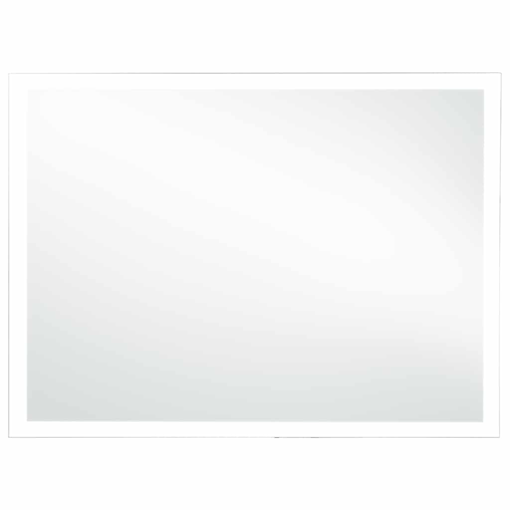 vidaXL Specchio da Parete a LED in Vetro e Alluminio 100x60 cm Argento - Image 4 of 13