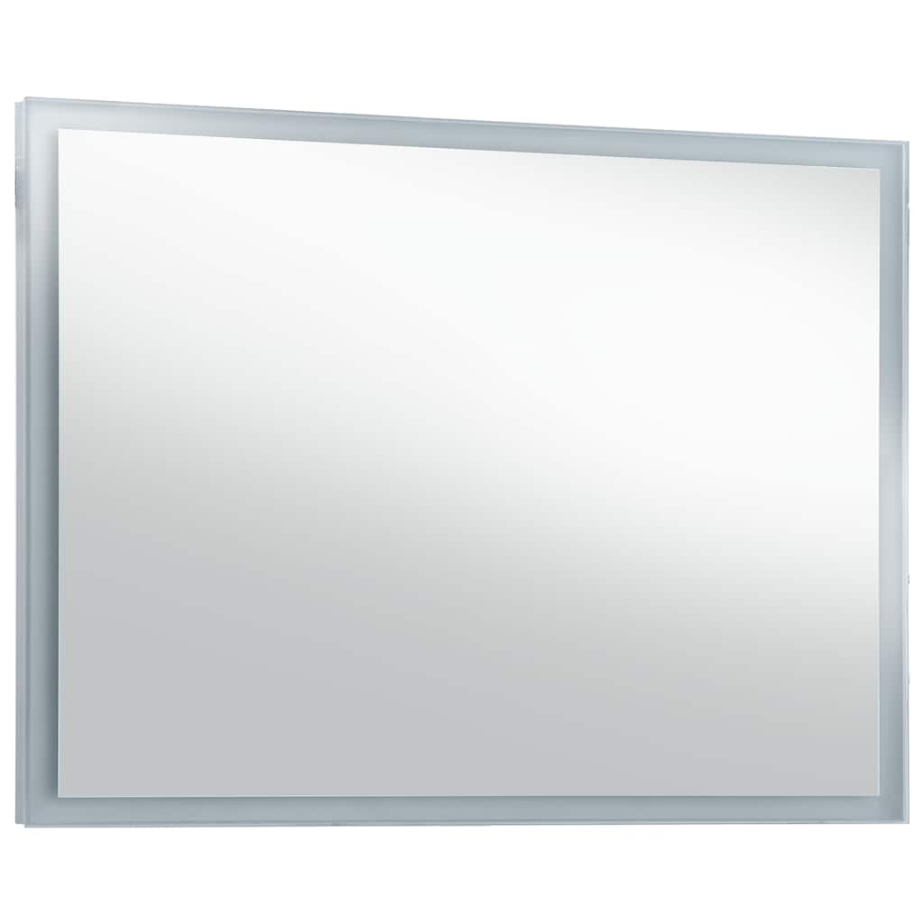 vidaXL Specchio da Parete a LED in Vetro e Alluminio 100x60 cm Argento - Image 6 of 13