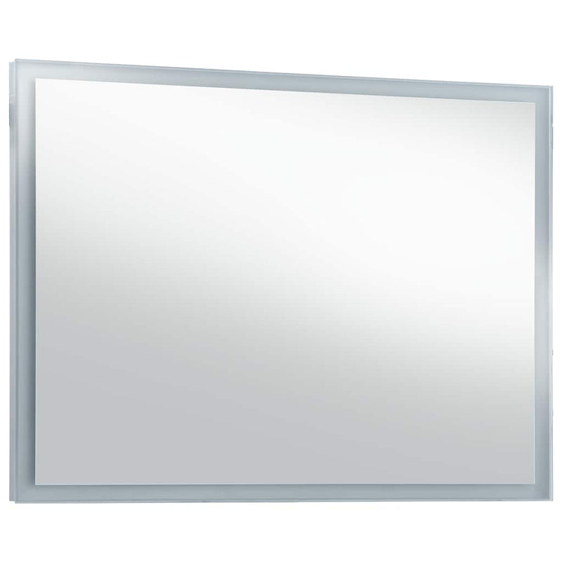 vidaXL Specchio da Parete a LED in Vetro e Alluminio 100x60 cm Argento - Image 6 of 13