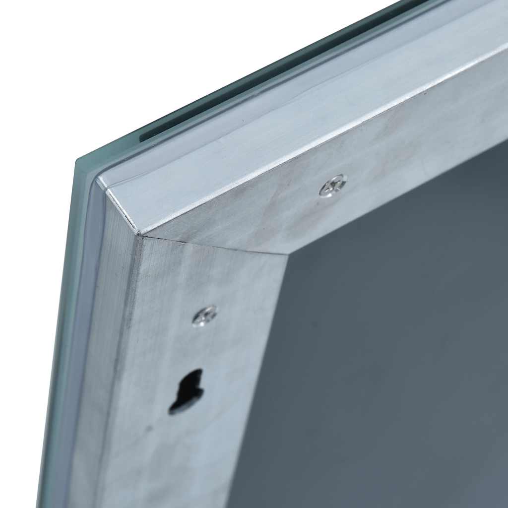 vidaXL Specchio da Parete a LED in Vetro e Alluminio 100x60 cm Argento - Image 10 of 13