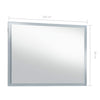 vidaXL Specchio da Parete a LED in Vetro e Alluminio 100x60 cm Argento - Image 13 of 13